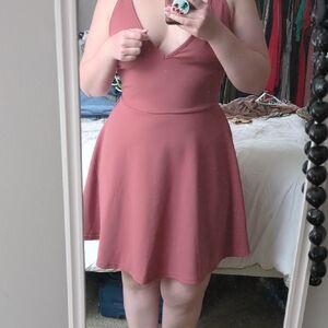 Elegant Mauve Sleeveless Dress